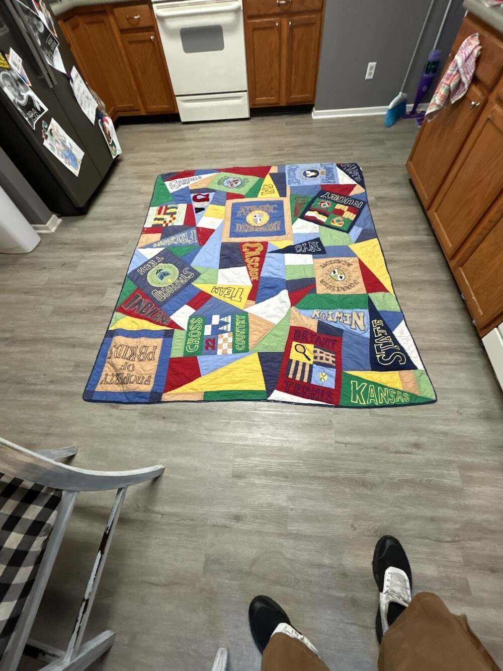 Pottery Barn Kids Collegiate Patchwork Quilt Blanket